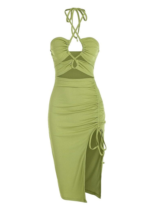 Women's Sleeveless Dress Sex Midi Halter Dresses Criss Cross Cami Womens Dresses Dress For Party